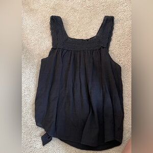 Madewell Crochet Square neck top